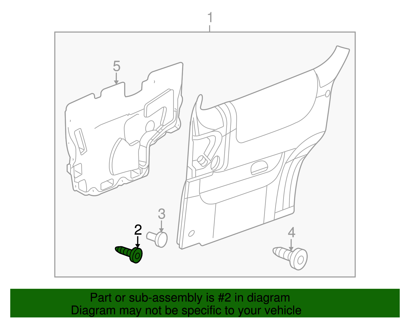 Door Interior Trim Panel Retainer - GM (11588863)