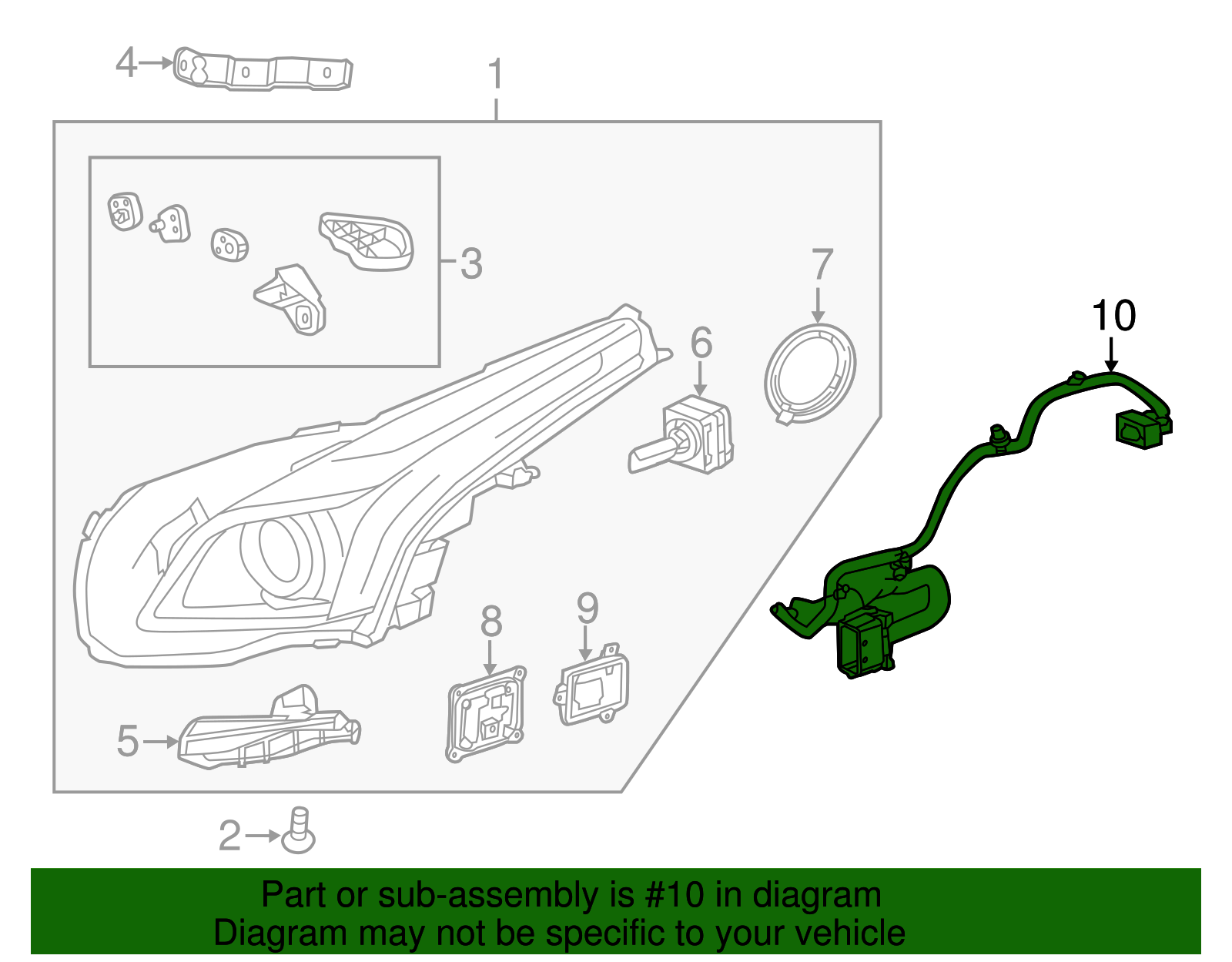 Headlamp Wiring Harness - GM (84017815)