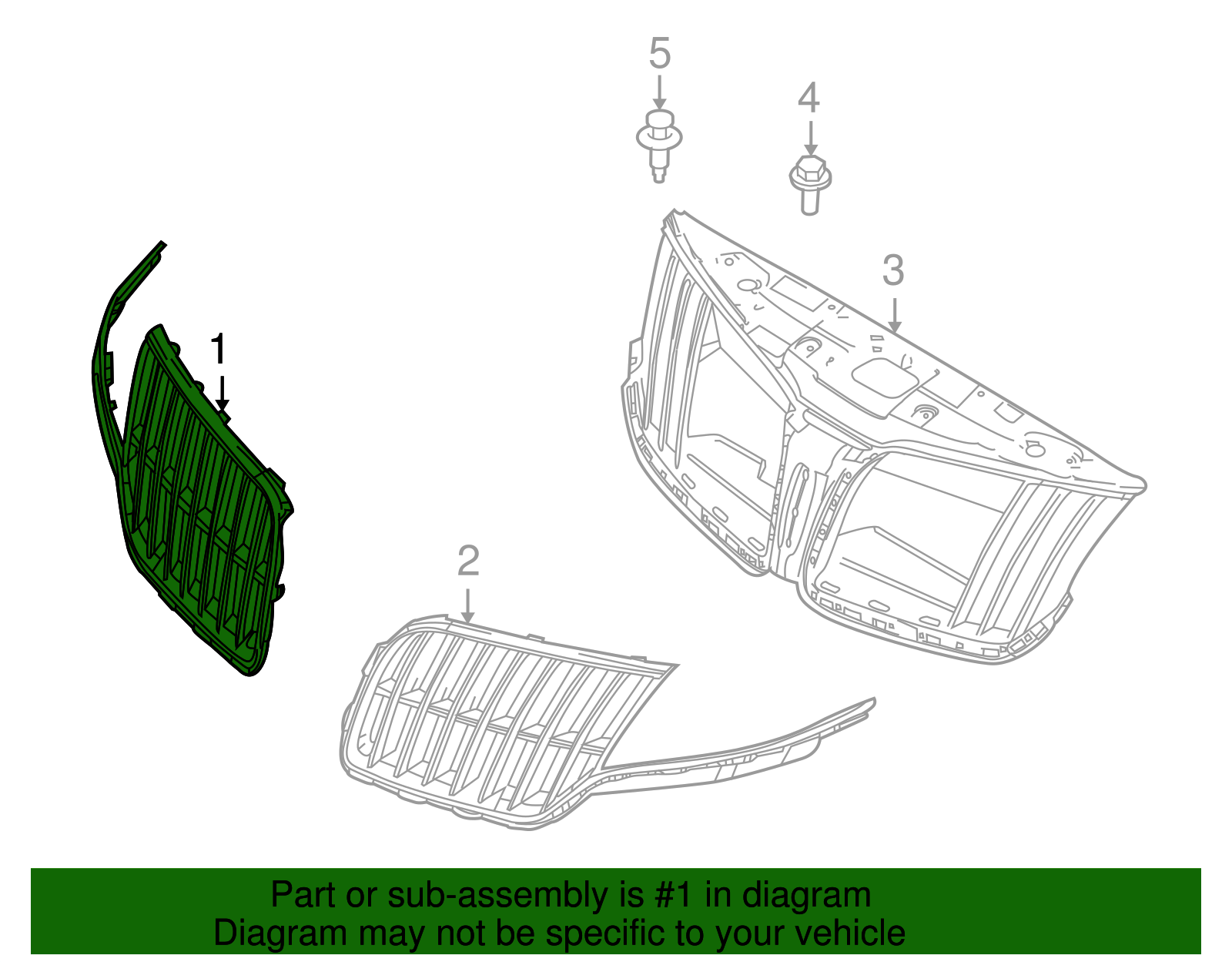 Grille - Ford (HE9Z-8200-AA)