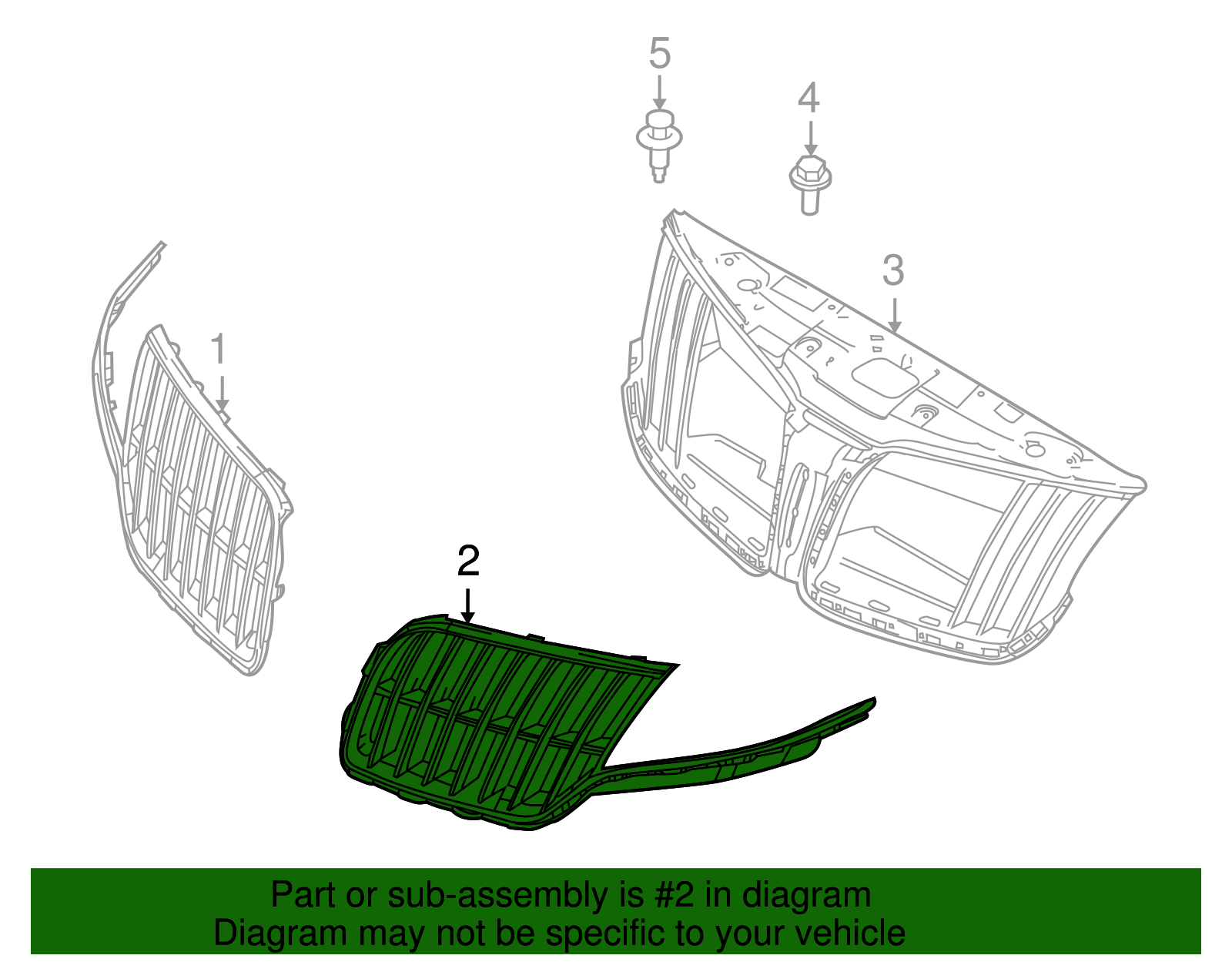 Grille - Ford (HE9Z-8200-AB)