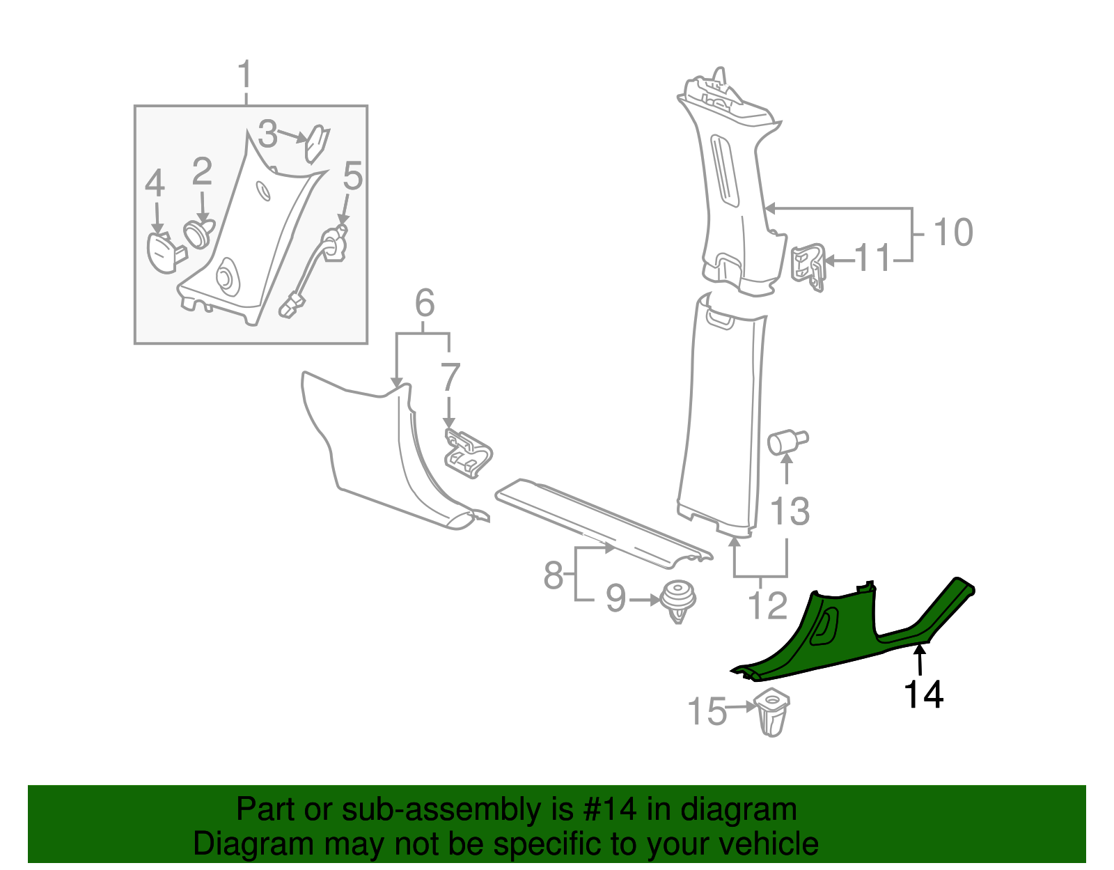 Plate, Rear S/D Sill Tr - GM (15281425)