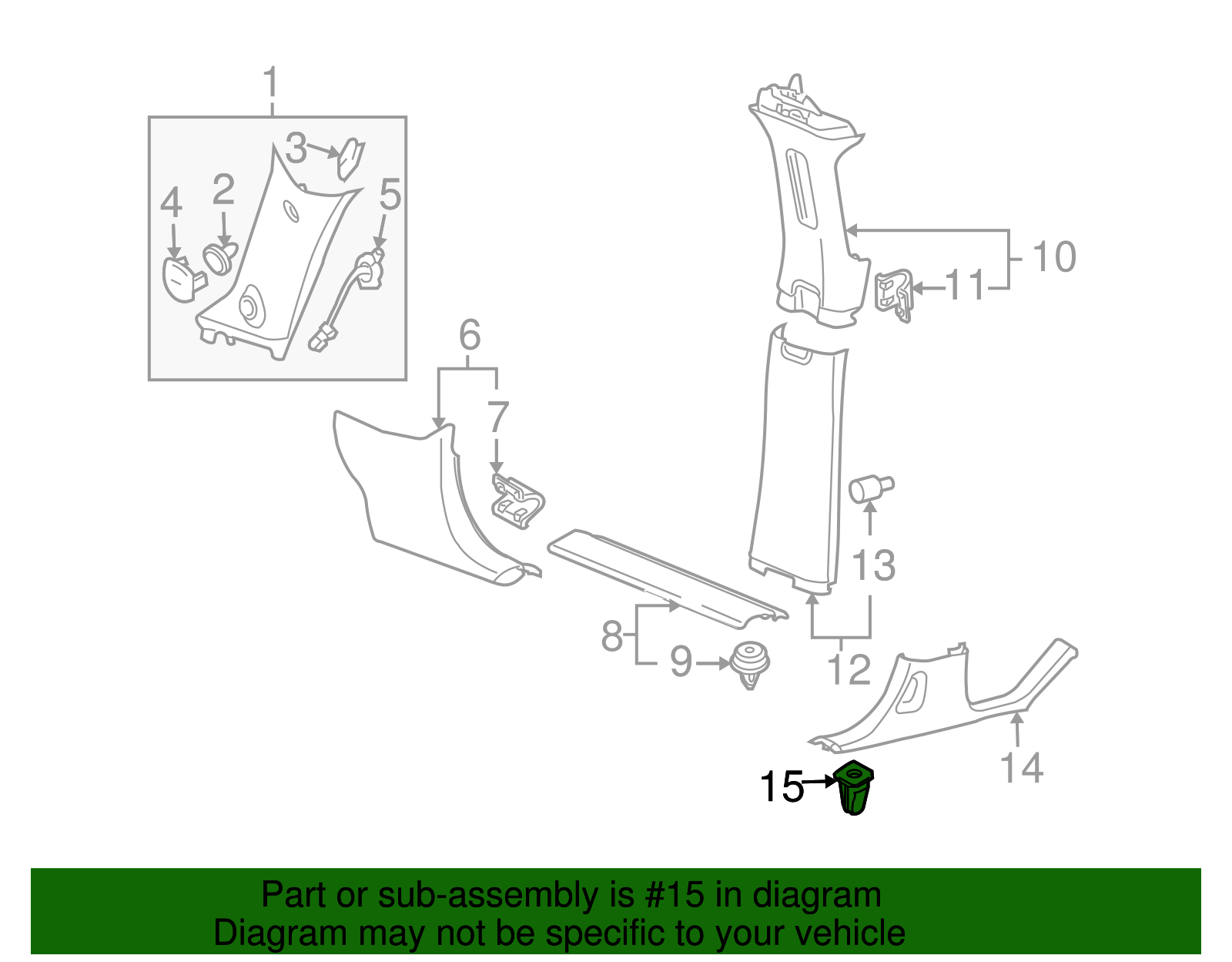 Door Trim Panel Retainer - GM (11609697)