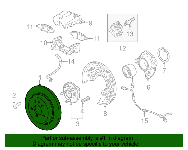 13502136 GM Rear Disc Brake Rotor GM Parts Store