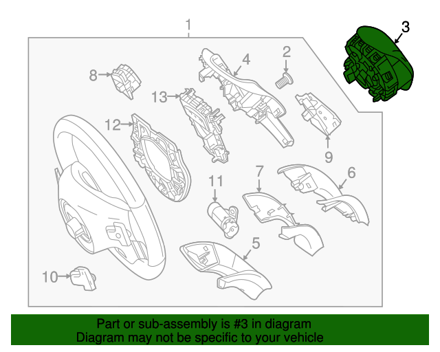 20162019 MercedesBenz Steering Wheel Air Bag 00086094009116 MB