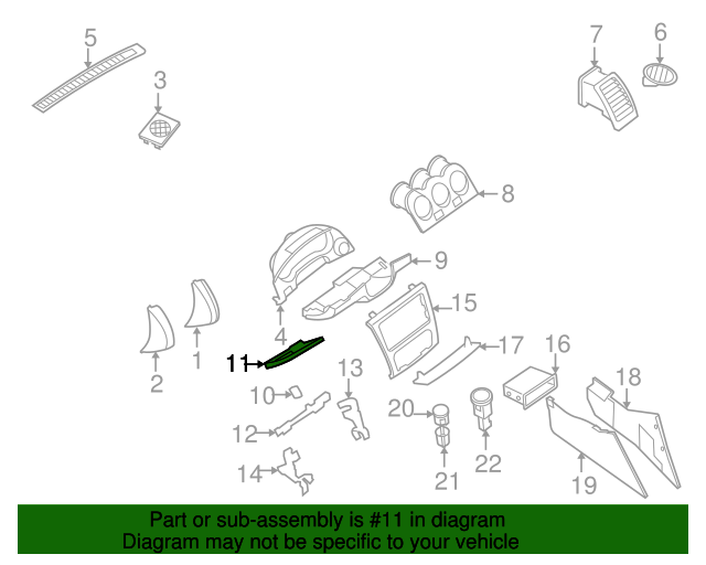 20072013 Nissan Altima Fuse Box Door 68964JA00A Nissan Parts Store