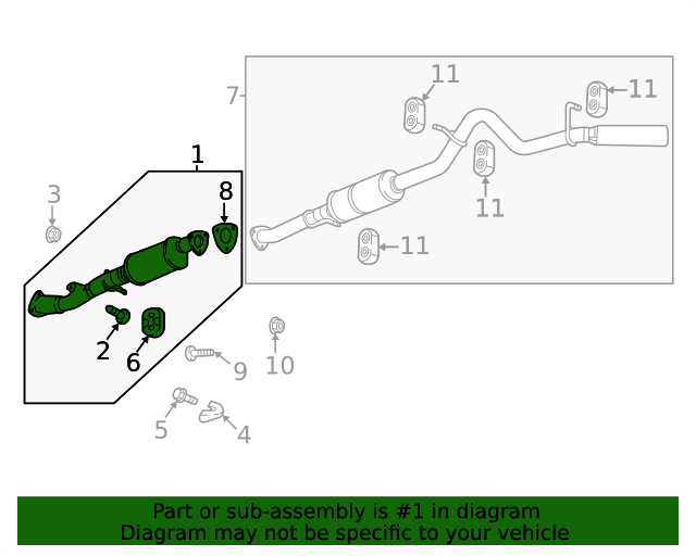 20162020 GM Nitrogen Oxides Catalytic Converter with Exhaust Pipe
