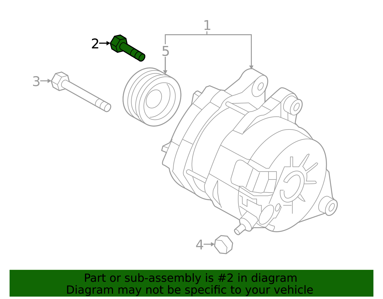 Alternator Mount Bolt - Scion (90118-WB636)