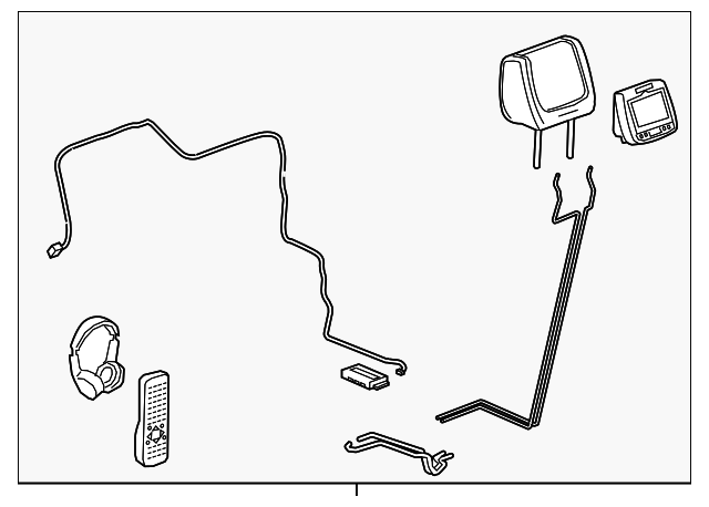 Headrest and Video Screen Assembly - GM (84324534)
