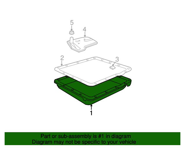 24204278 Automatic Transmission Fluid Pan Kit with Nut, Seal and Plug
