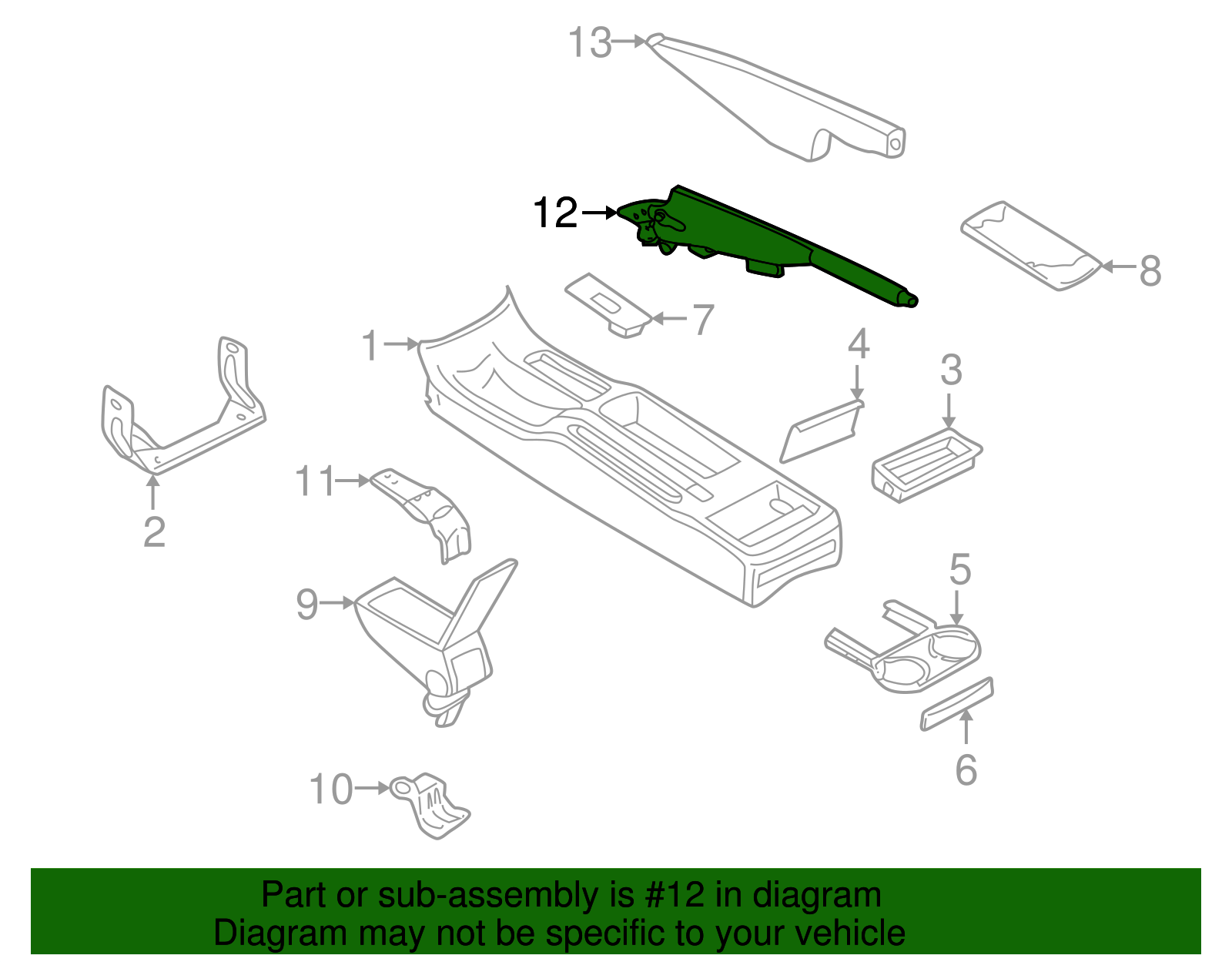 Parking Brake Control - Volkswagen (8D0-711-303-F)