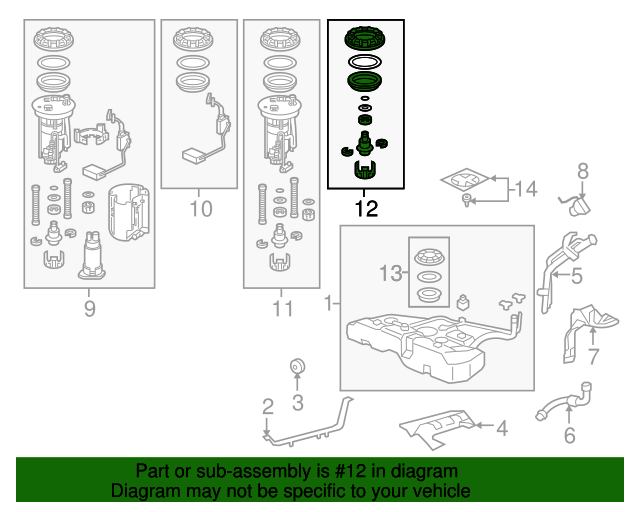 17052TK4A00 Fuel Pressure Regulator 20102012 Honda Honda Parts