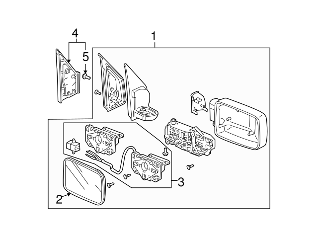 Genuine Honda Civic Left Side Door Mirror 2019-2021 (US Market) - Cox