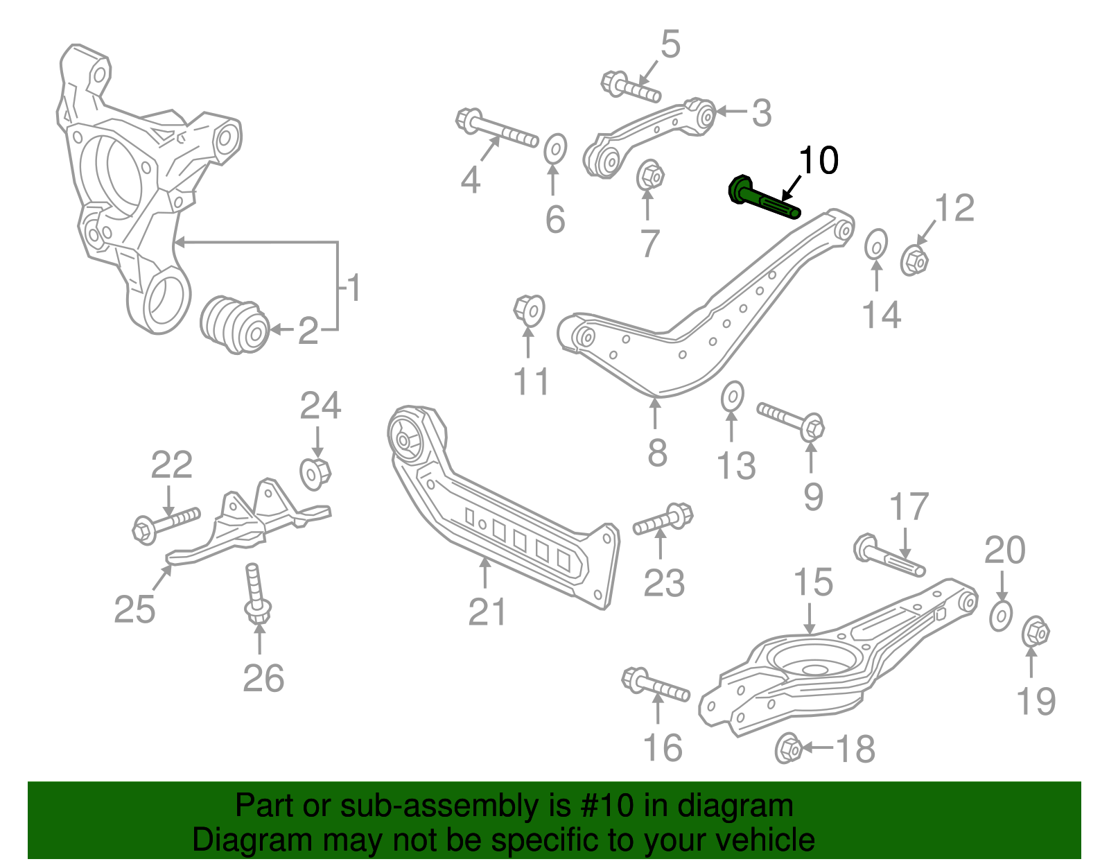 2016-2025 GM Rear Suspension Link Adjust Bolt 11548283 ...