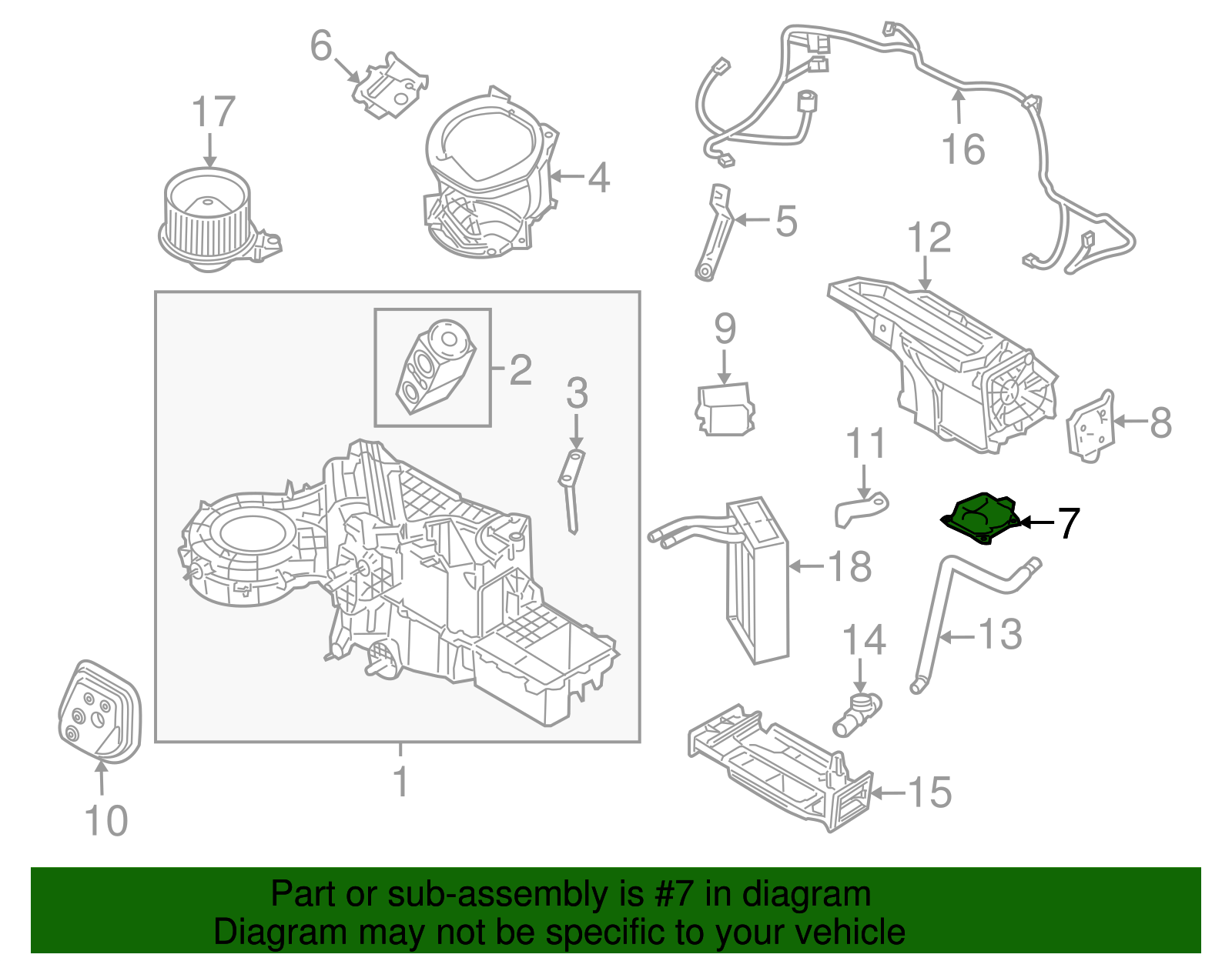 Motorcraft™ HVAC Blend Door Actuator - Ford (YH-1933)