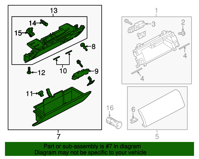 20162021 Land Rover Range Rover Glove Box Assembly LR084594 Rover