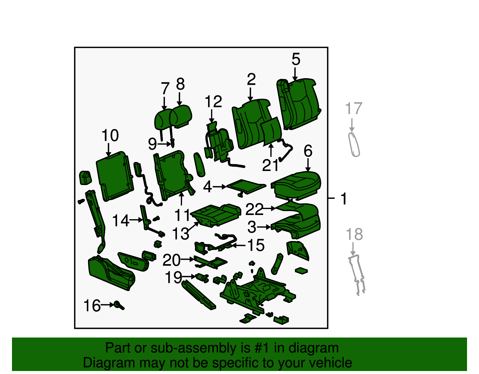 Seat Assembly - GM (89045681)