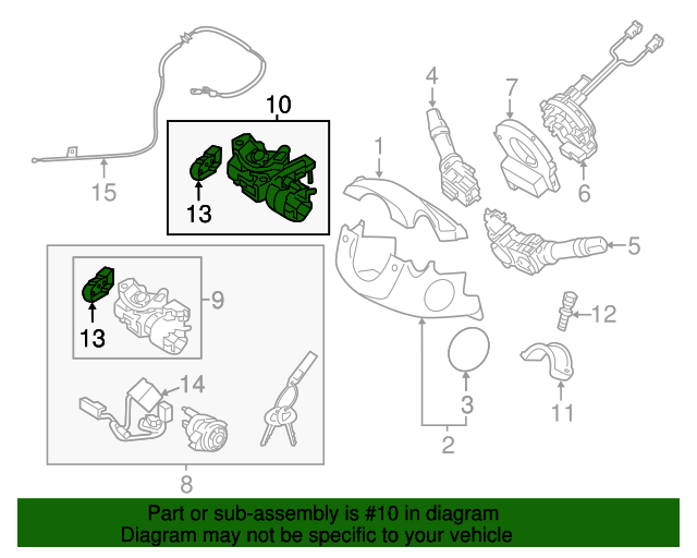 819101W540 Ignition Switch 20152017 Kia Rio Kia.Parts Store