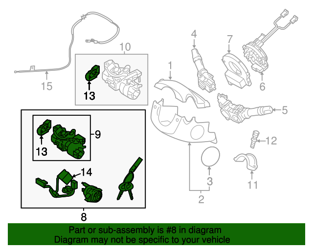 819001WK00 Ignition Lock Assembly 20132017 Kia Rio World Kia