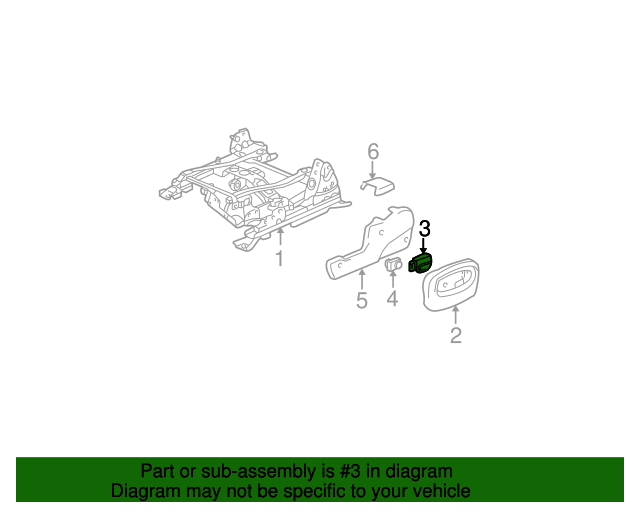 88949386 Front Driver Side Seat Adjuster Switch 20022004 GM