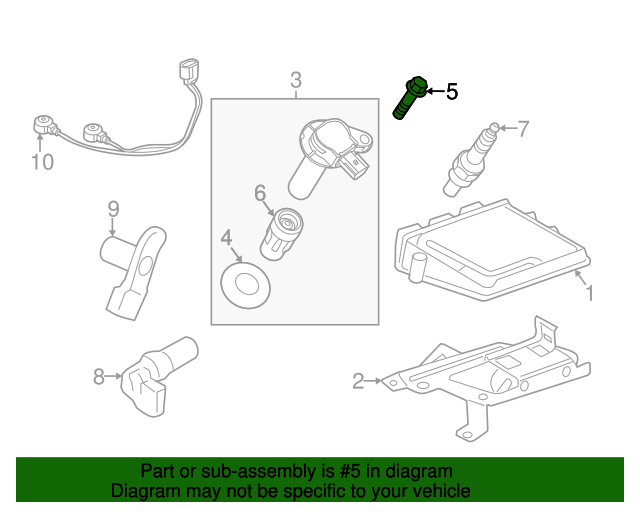 20062012 Ford OEM Ignition Coil Bolt W708833S437 Ford Parts Center
