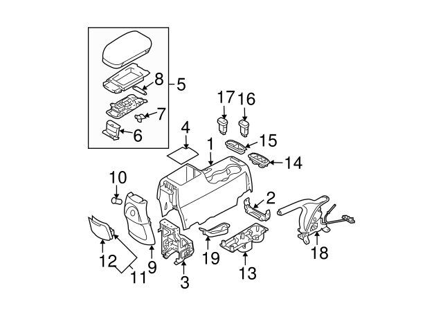Genuine Hyundai 84660-2E005-8N Console Armrest Assembly