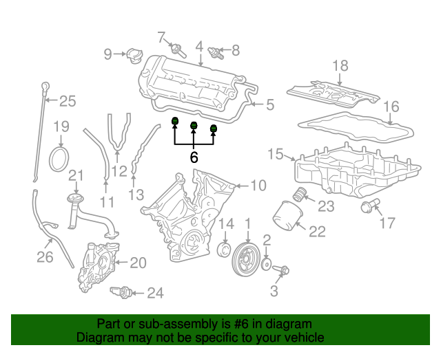 20062009 Ford OEM Spark Plug Tube Seal 6E5Z6C527EB Ford Parts Center