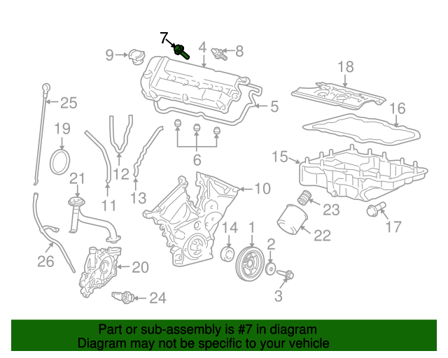 20012014 Ford OEM Engine Valve Cover Grommet 6E5Z6C519DA Ford
