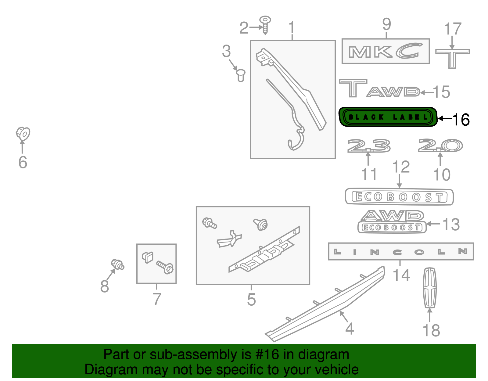 Nameplate - Ford (GJ7Z-9942528-A)