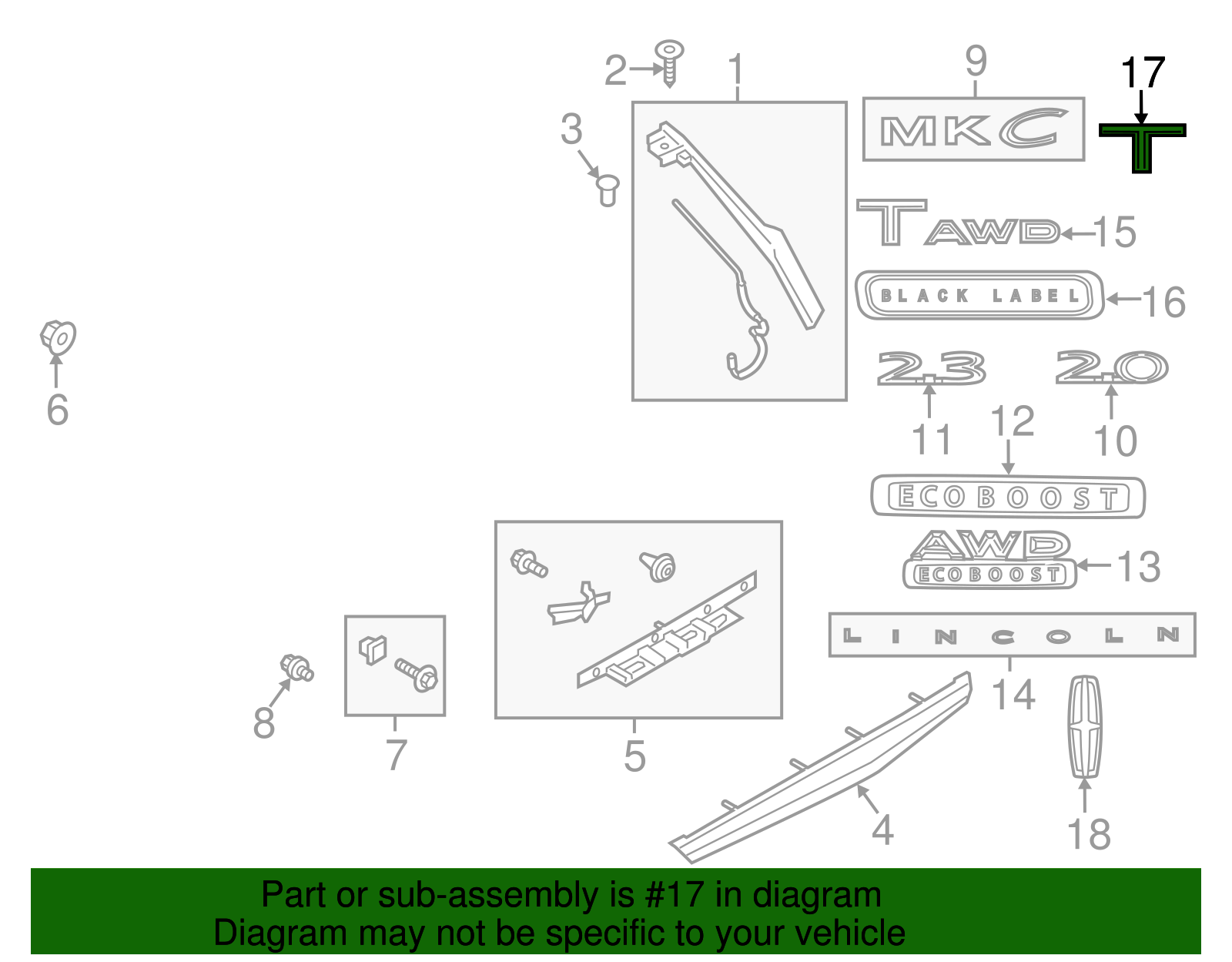 Nameplate - Ford (GJ7Z-9942528-D)