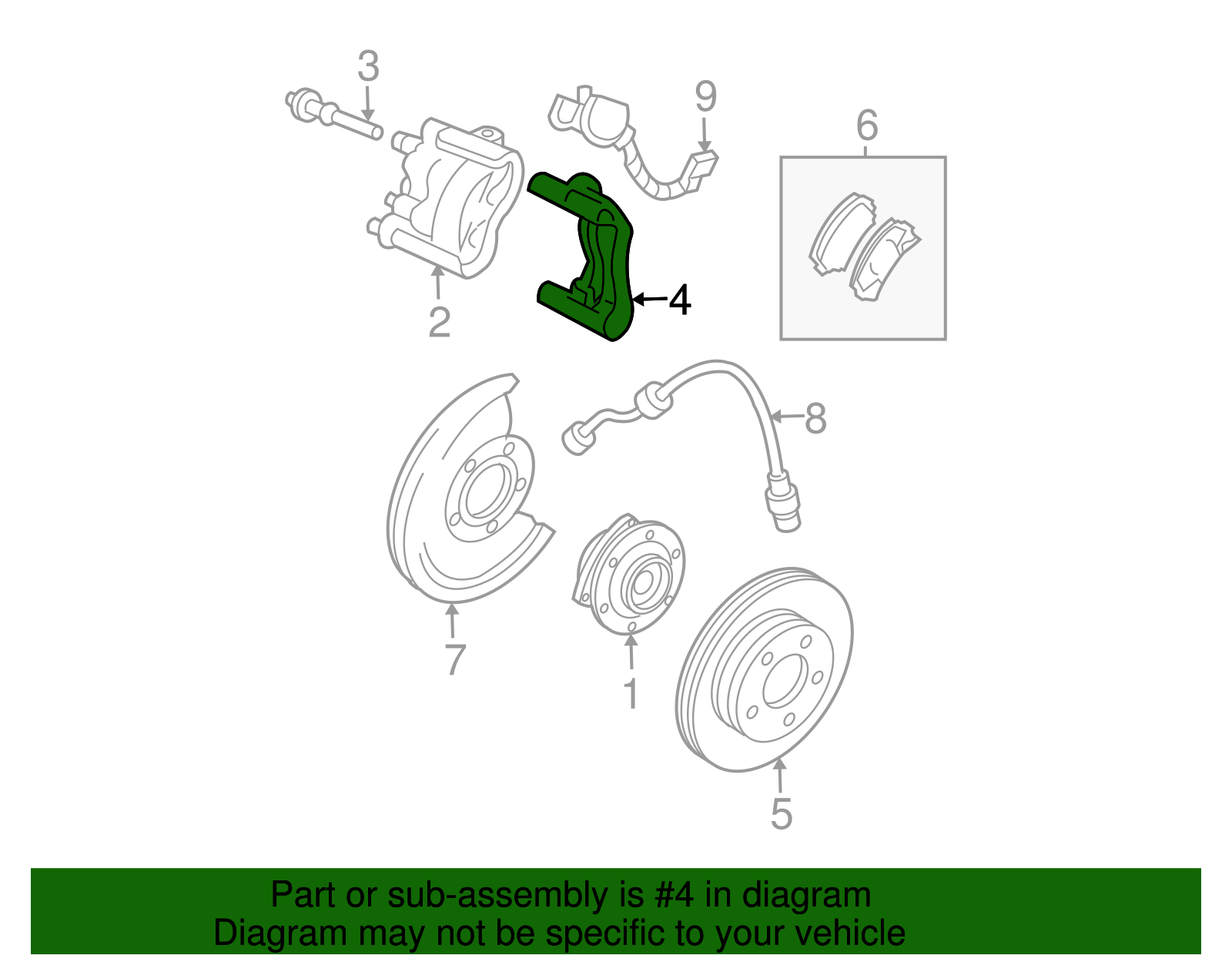 Caliper Mount - GM (12497785)