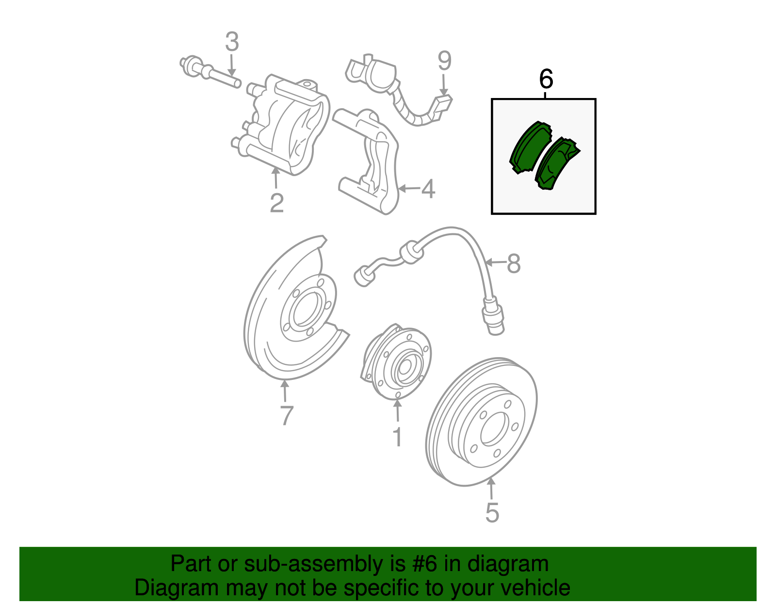 Front Disc Brake Pad Set - GM (88964423)