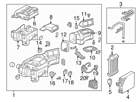 Evaporator & Heater Components for 1994 Mercedes-Benz C 280 #0