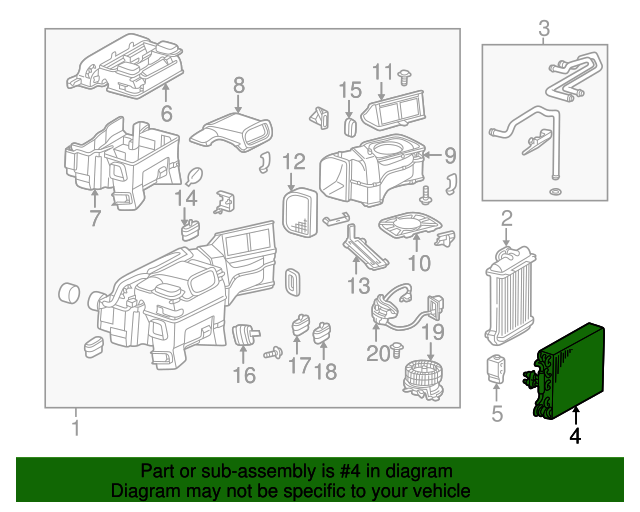2028300758 Evaporator Core 19942003 MercedesBenz MercedesBenz USA Parts