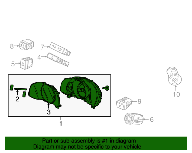 20152020 Honda Fit Instrument Cluster 78100T5RA41 Honda Factory Parts
