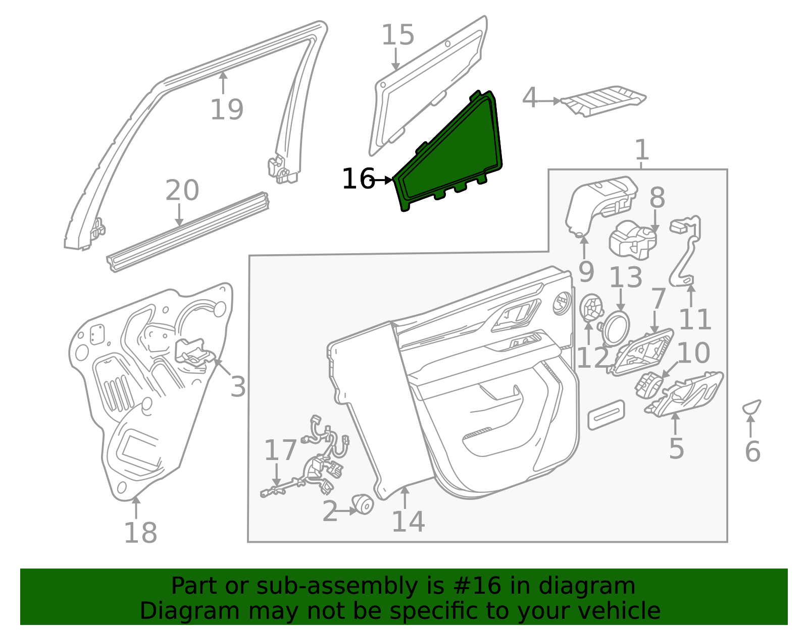 Rear Side Door Insulator - GM (84367400)