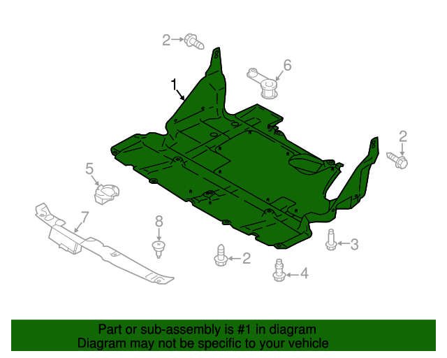 56410FL010 Splash Shield 20182021 Subaru Crosstrek World OEM