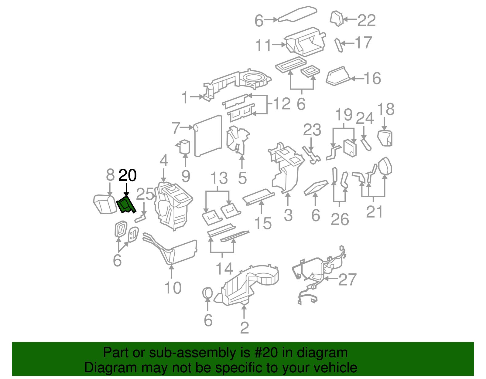 Air Conditioning Vacuum Actuator - Buick (25770691)