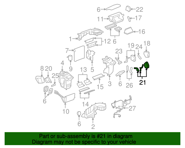 20062011 Cadillac DTS Heating and Air Conditioning Blend Door Actuator