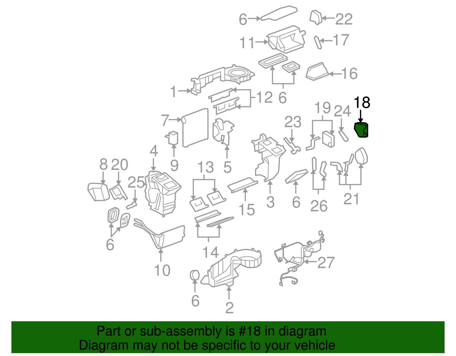 Air Conditioning Vacuum Actuator - Buick (25770689)