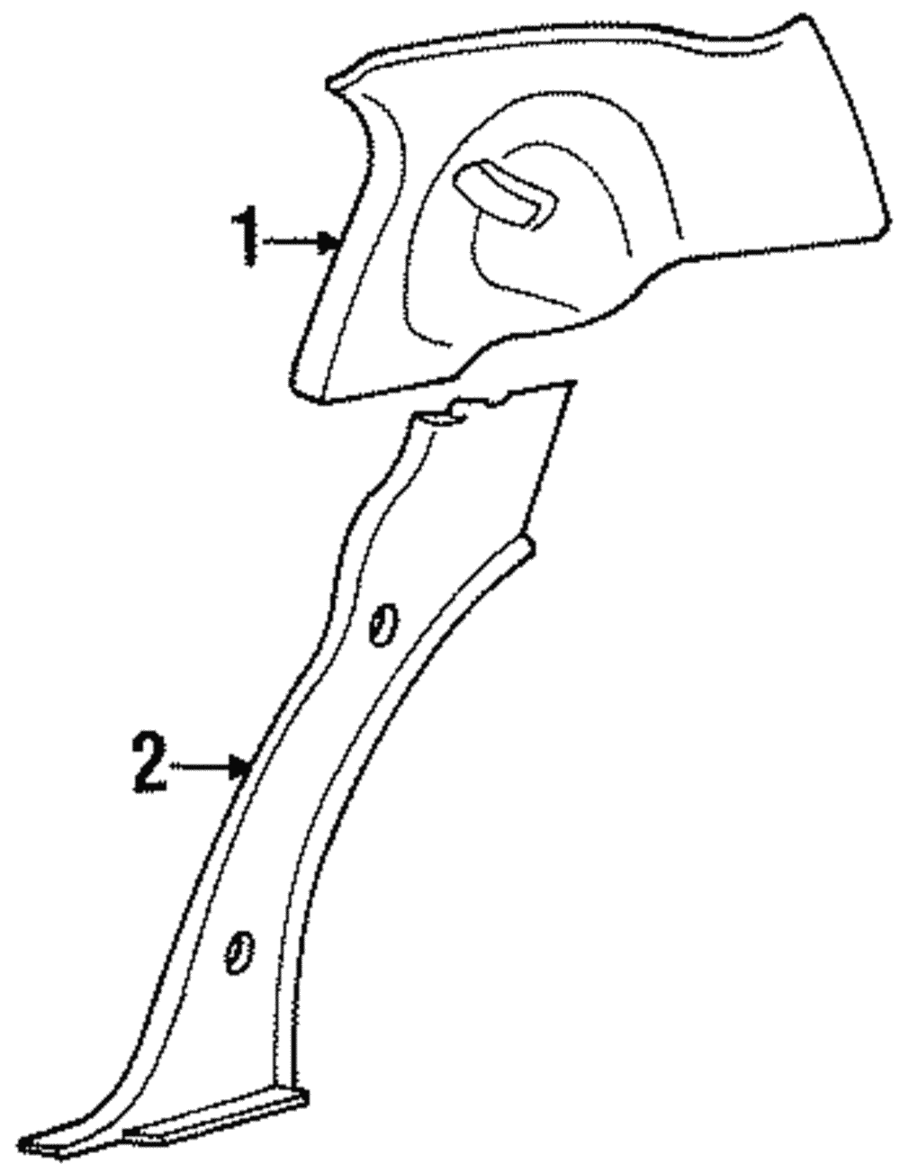 Upper Quarter Trim - Ford (YW1Z-5452018-AAD)