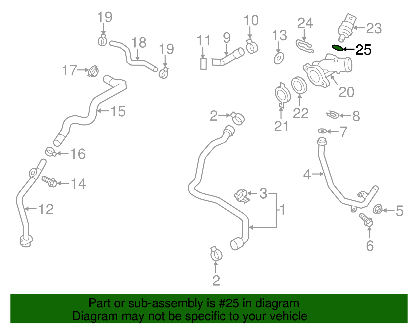 1998-2014 Volkswagen Engine Coolant Temperature Sensor O-Ring N-903-168 ...