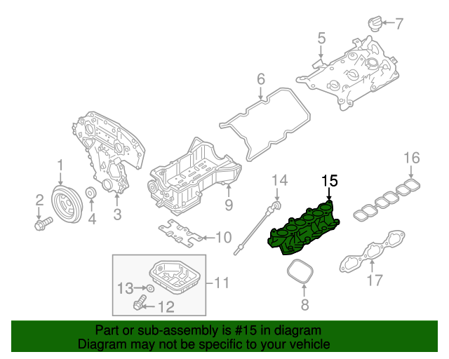 20172023 Nissan Pathfinder Intake Manifold 140036KA0A QuirkParts