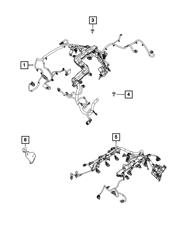 2020-2024 Ram 1500 Engine And Transmission Wiring 68530781AB  