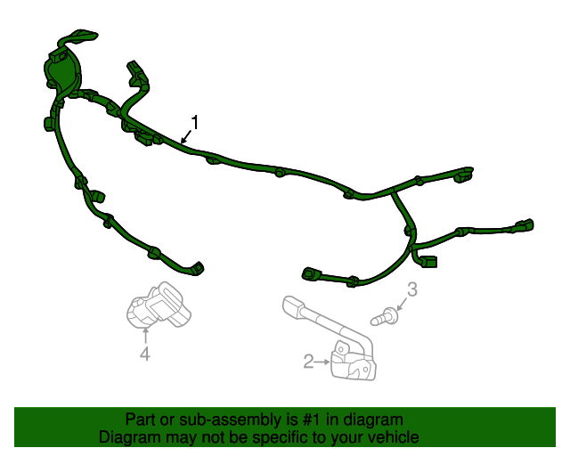 Genuine OEM Front Bumper Fascia Wiring Harness Part 42500369 Fits 2017