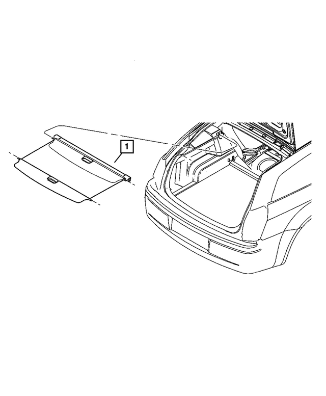 20062008 Dodge Magnum Cargo Compartment Cover XD30XDBAC Mopar Estores