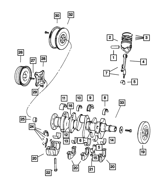 2001 Dodge Ram 1500 Flywheel 53020621 Mopar Factory Parts