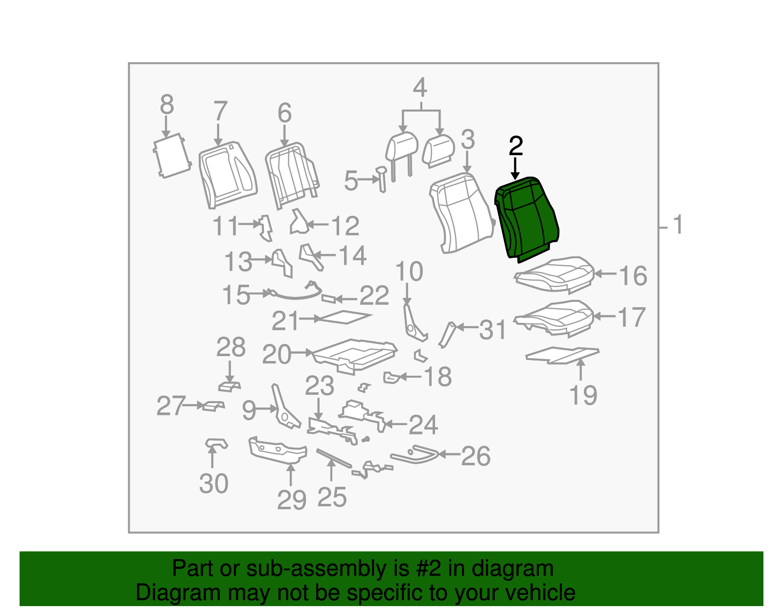 Cover, P/Seat Black - GM (10399816)