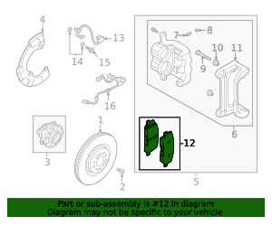 58101-G2A00 Genuine Hyundai Front Disc Brake Pad Kit