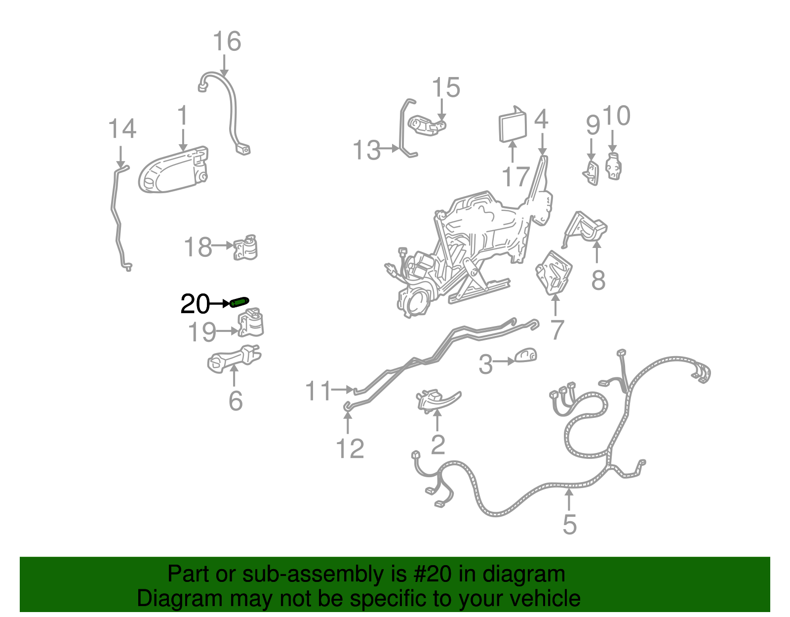 Spring, Rear S/D Upper Hge - GM (20276498)