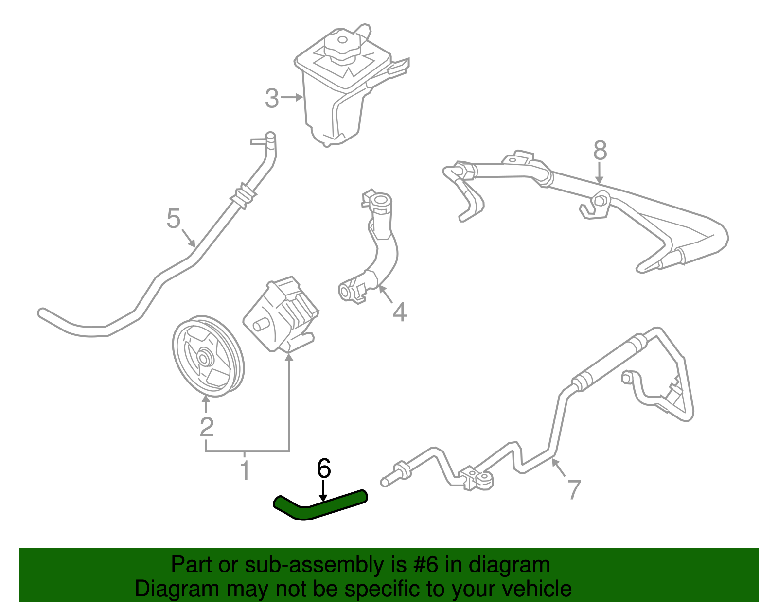Lower Return Tube - Ford (XW4Z-3A713-AB)
